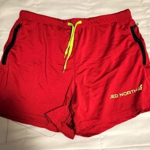 Jed North Men's Fitted Bodybuilding Workout Gym Running Tight Lifting Shorts